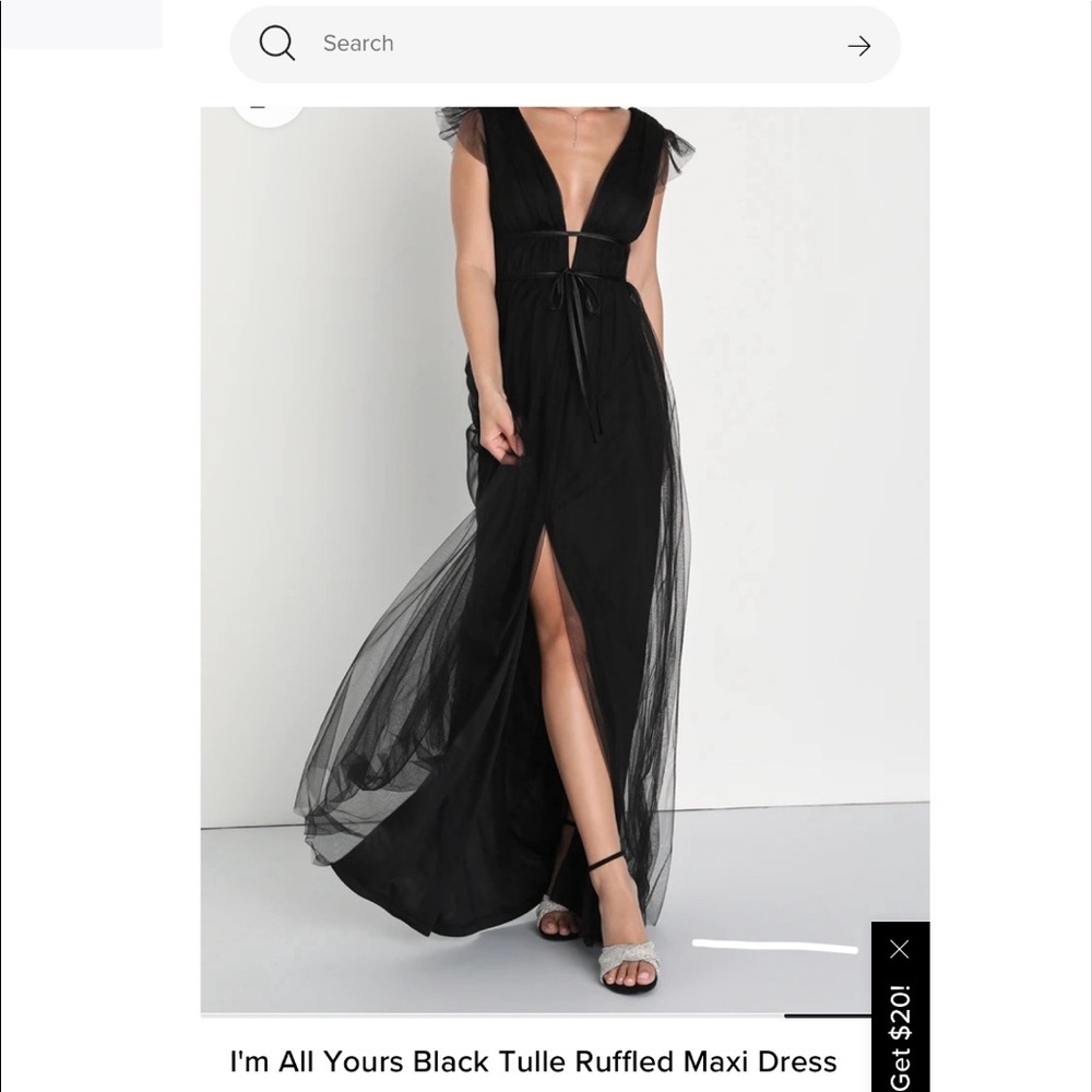 Black Tulle Formal Dress